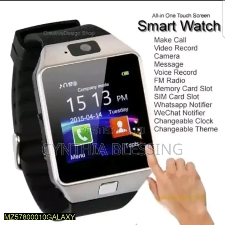 Dz09 Smart Watch With Bluetooth, Sim Card Slot and Memory Card Slot