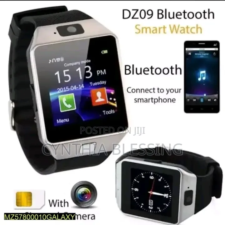Dz09 Smart Watch With Bluetooth, Sim Card Slot and Memory Card Slot