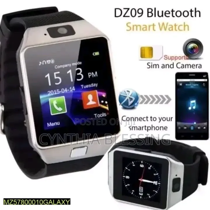Dz09 Smart Watch With Bluetooth, Sim Card Slot and Memory Card Slot