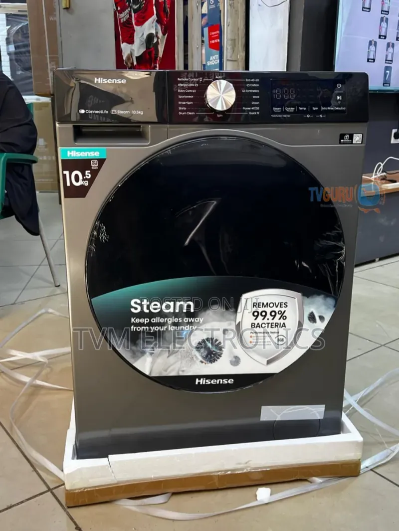 Hisense Front Load Washing Machine 10.5kg Wash and Spin (Wf3q1043bt)