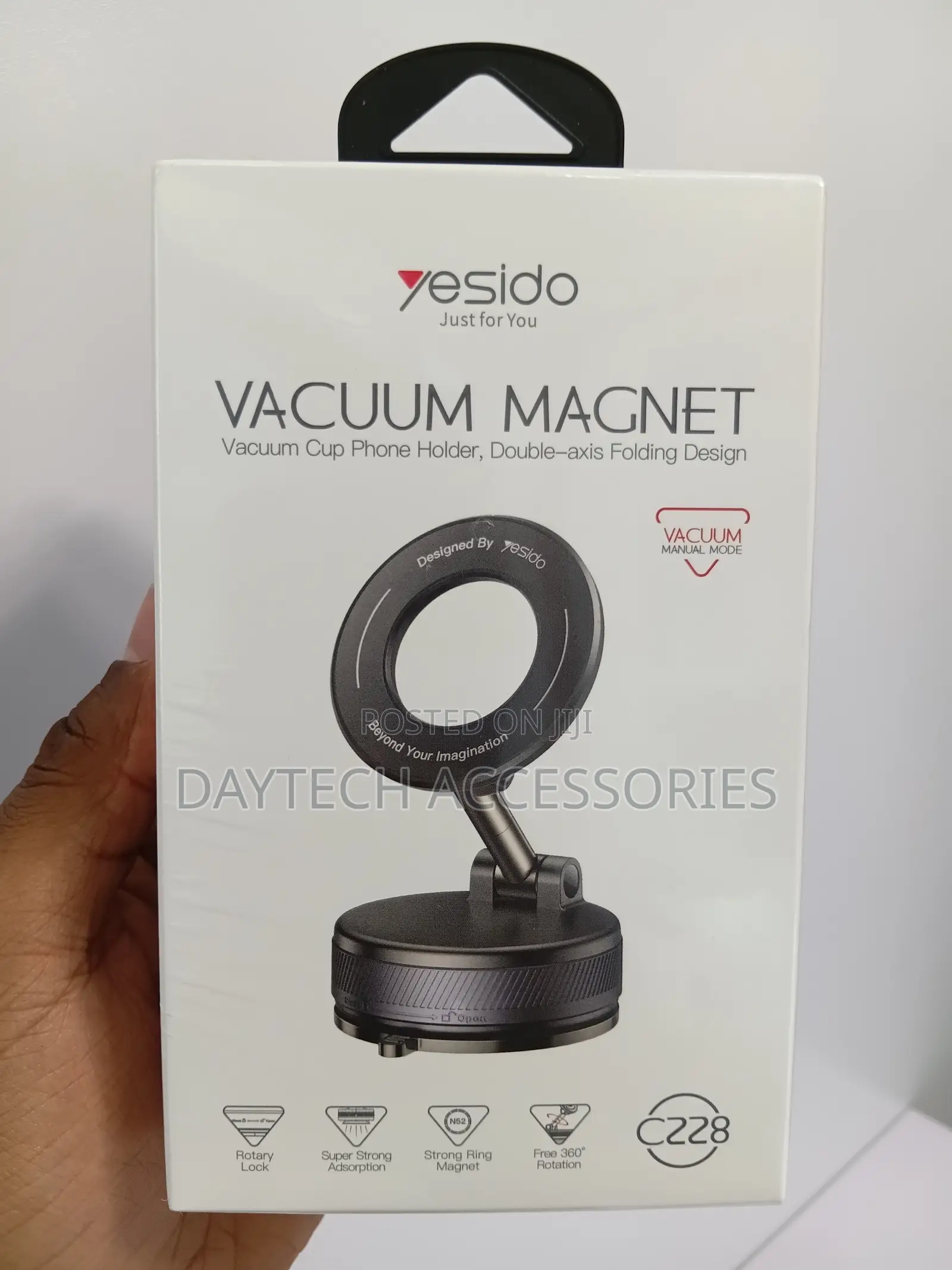 Yesido C228 Foldable Magnetic Car Phone Holder Vacuum Suction Cup.