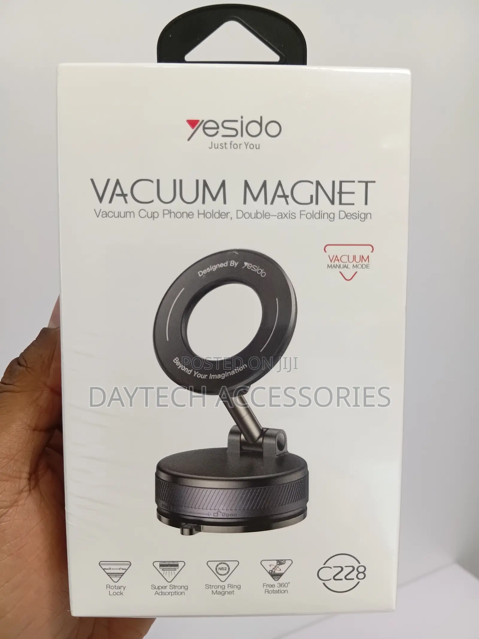 Yesido C228 Foldable Magnetic Car Phone Holder Vacuum Suction Cup.