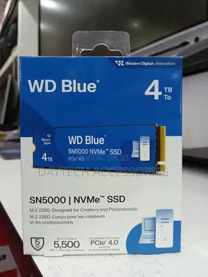 Wd Blue 4tb Sn5000 Nvme SSD Gen4 Pcie M.2 2280 (Wds400t4b0e)