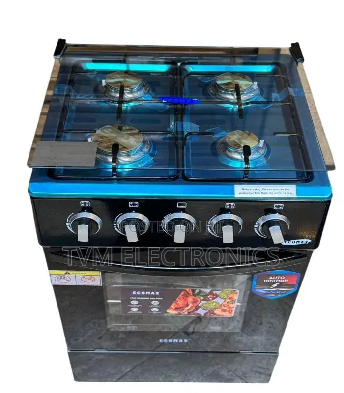 Ecomax Cooker 4 Gas Electric Oven 50 by 55 Jet Burners Rotisserie