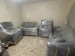 Luxury 7-Seater Sofa Set – Grey Gold | Used