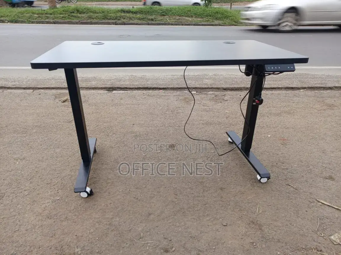 Black Electric Adjustable Height Table