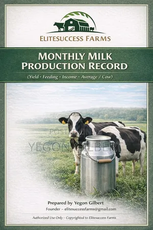 Monthly Milk Production Record