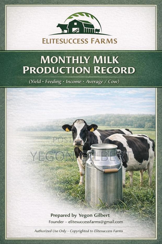 Monthly Milk Production Record