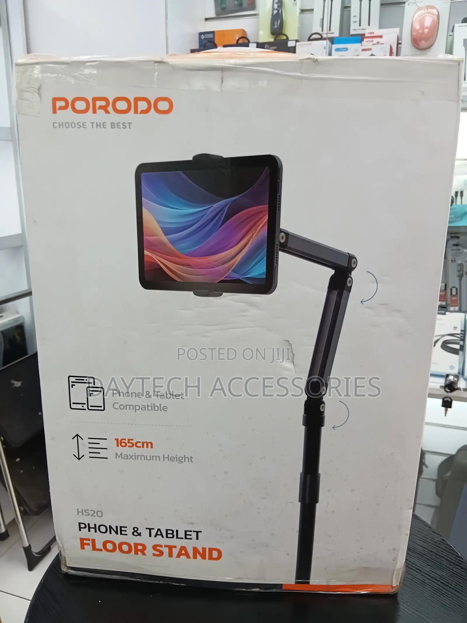 This Is a Porodo Phone Tablet Floor Stand, Model Hs20.