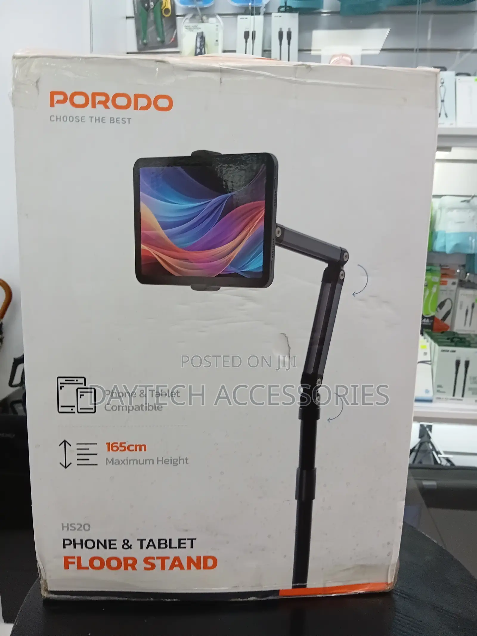 This Is a Porodo Phone Tablet Floor Stand, Model Hs20.