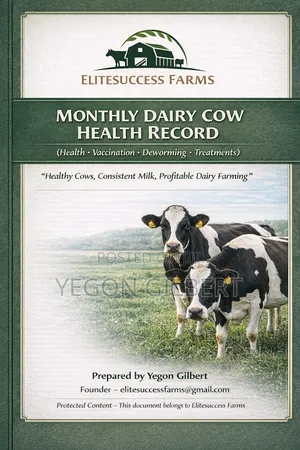 Monthly Dairy Cow Health Record