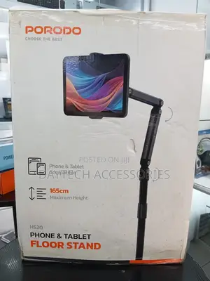 This Is a Porodo Hs20 Phone Tablet Floor Stand 165cm Maximum Height