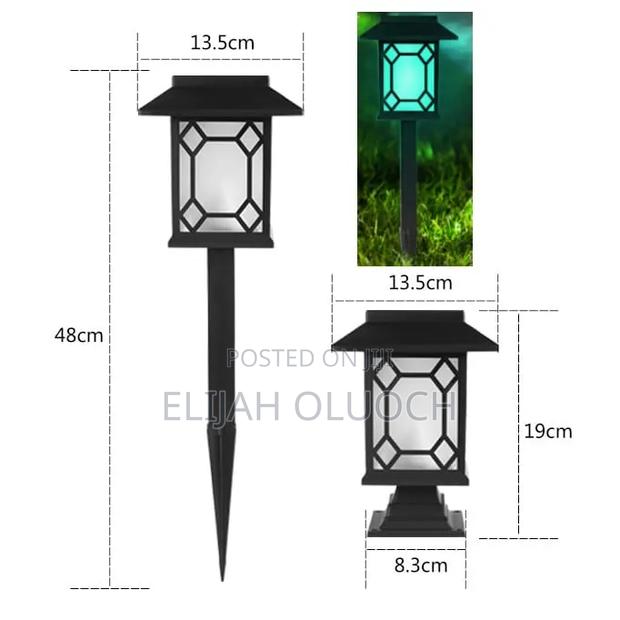 2pcs Big Led Solar Pathway Garden Outdoor Pillar Lights - thumbnail 3