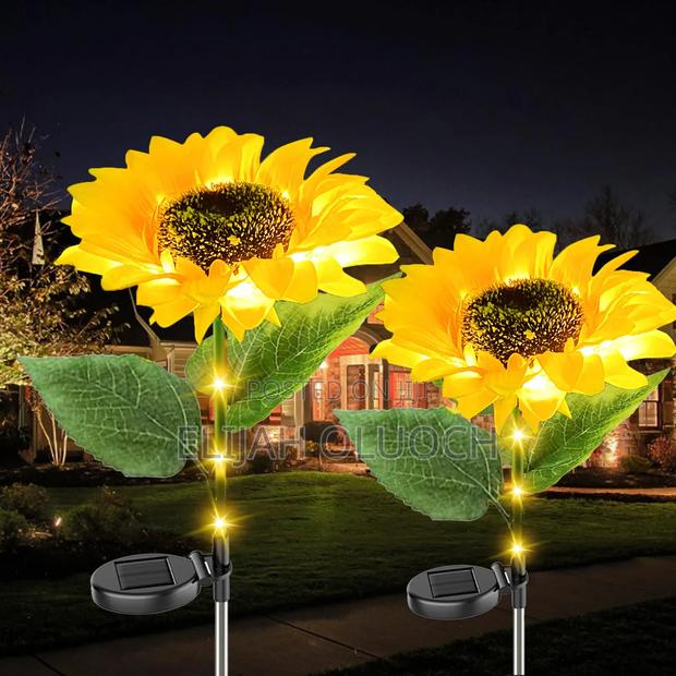 *2 Pack Sunflower Solar Powered Lights - thumbnail 2