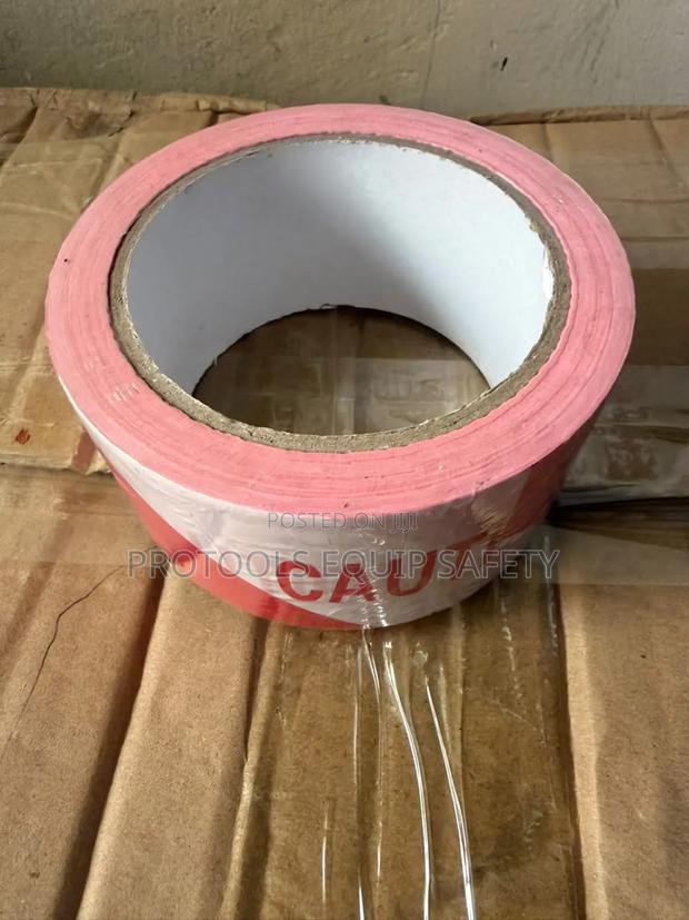 100m Red & White Hazard Barricade Tape
