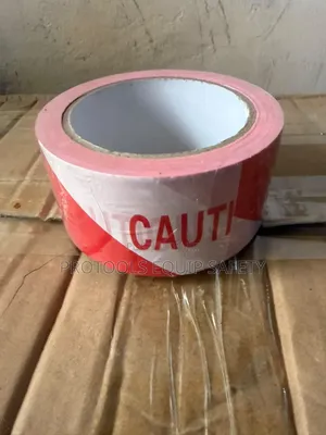 100m Red & White Hazard Barricade Tape