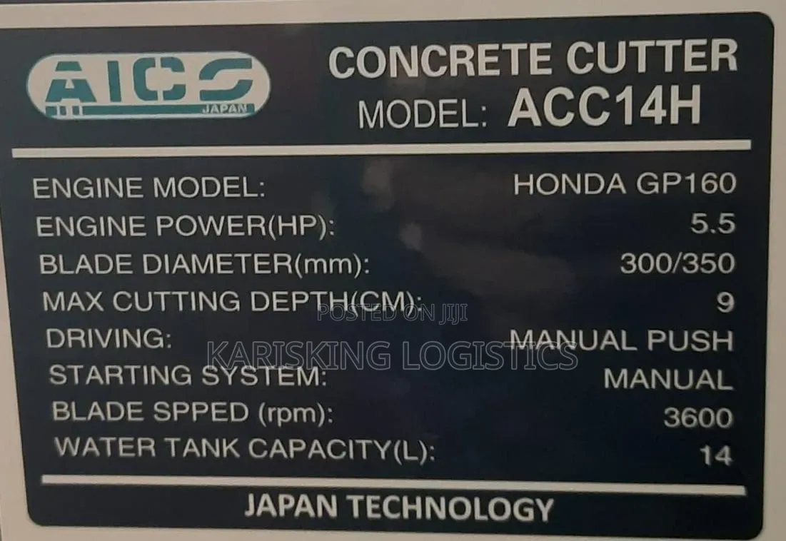Aico Japan Concrete Cutter 14 Inches With Honda Engine