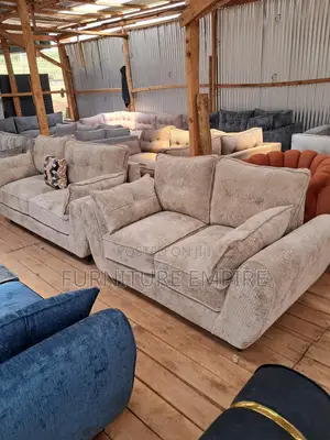 5-Seater 3+2 Beige Butterfly Sofa Set
