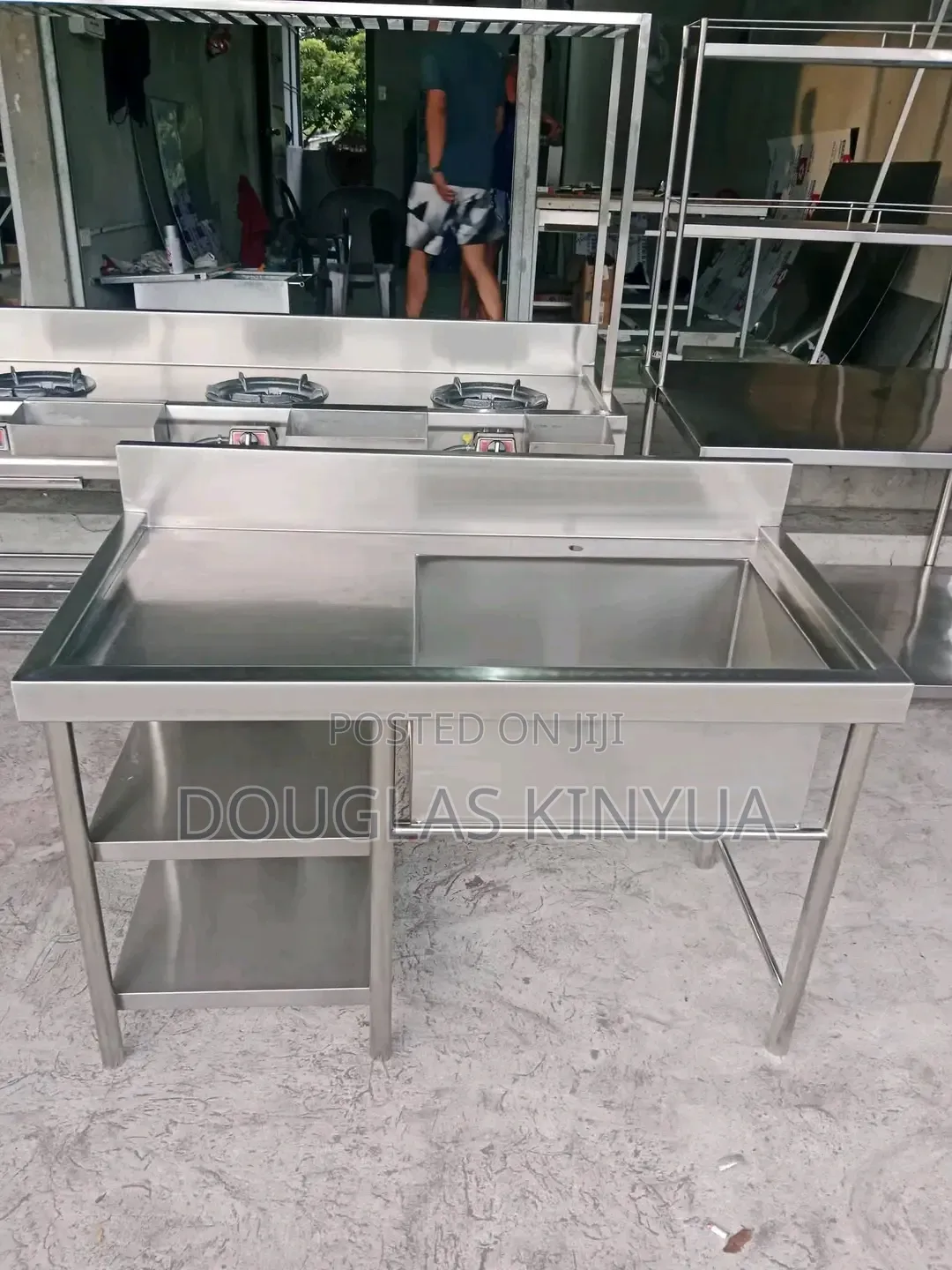 Stainless Steel Washing Sink and Table.