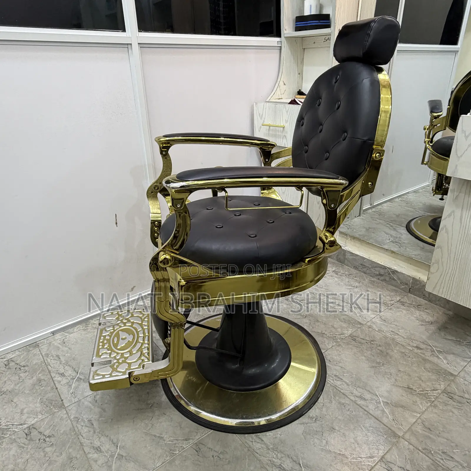 Gold Hydraulic Barber Chair