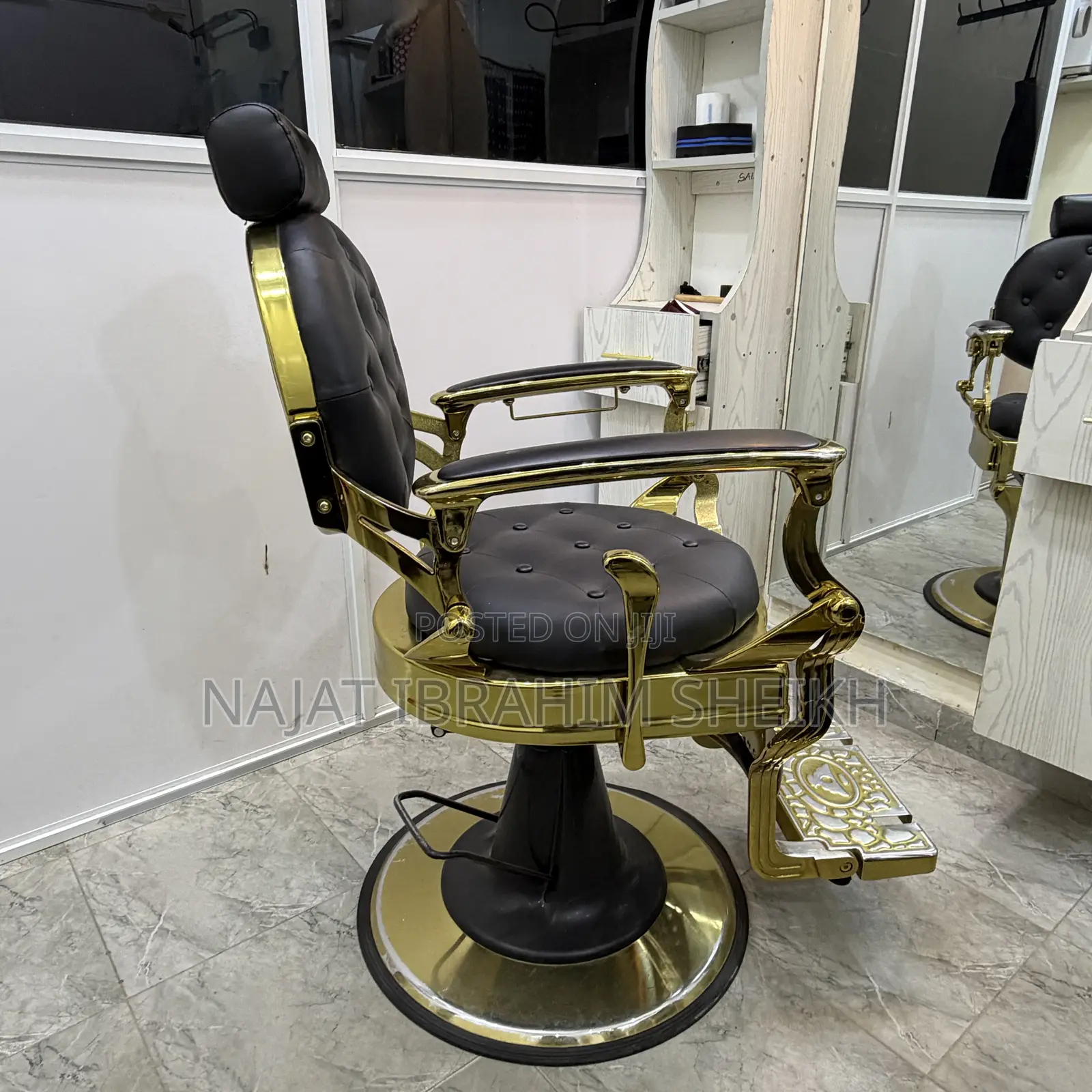 Gold Hydraulic Barber Chair