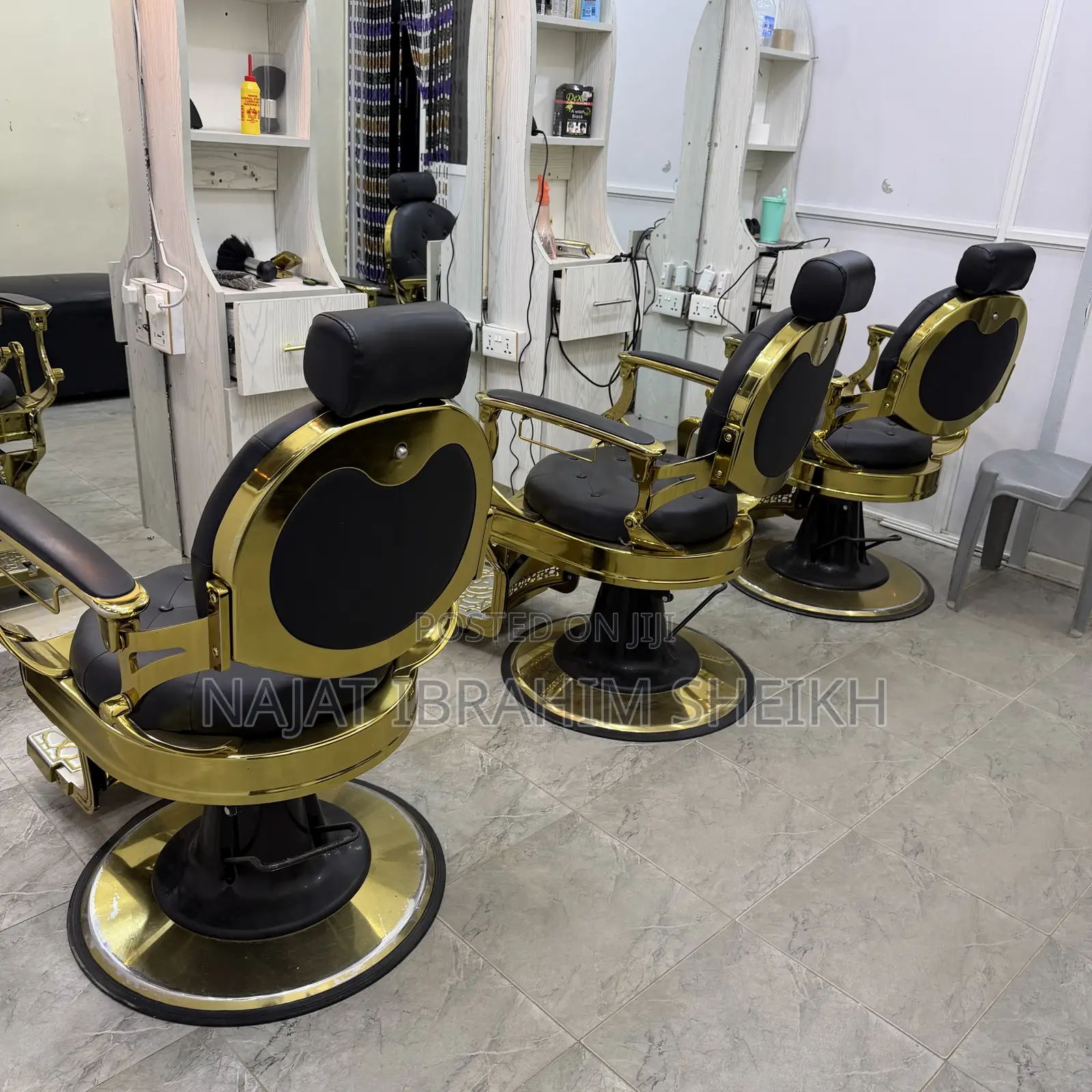 Gold Hydraulic Barber Chair