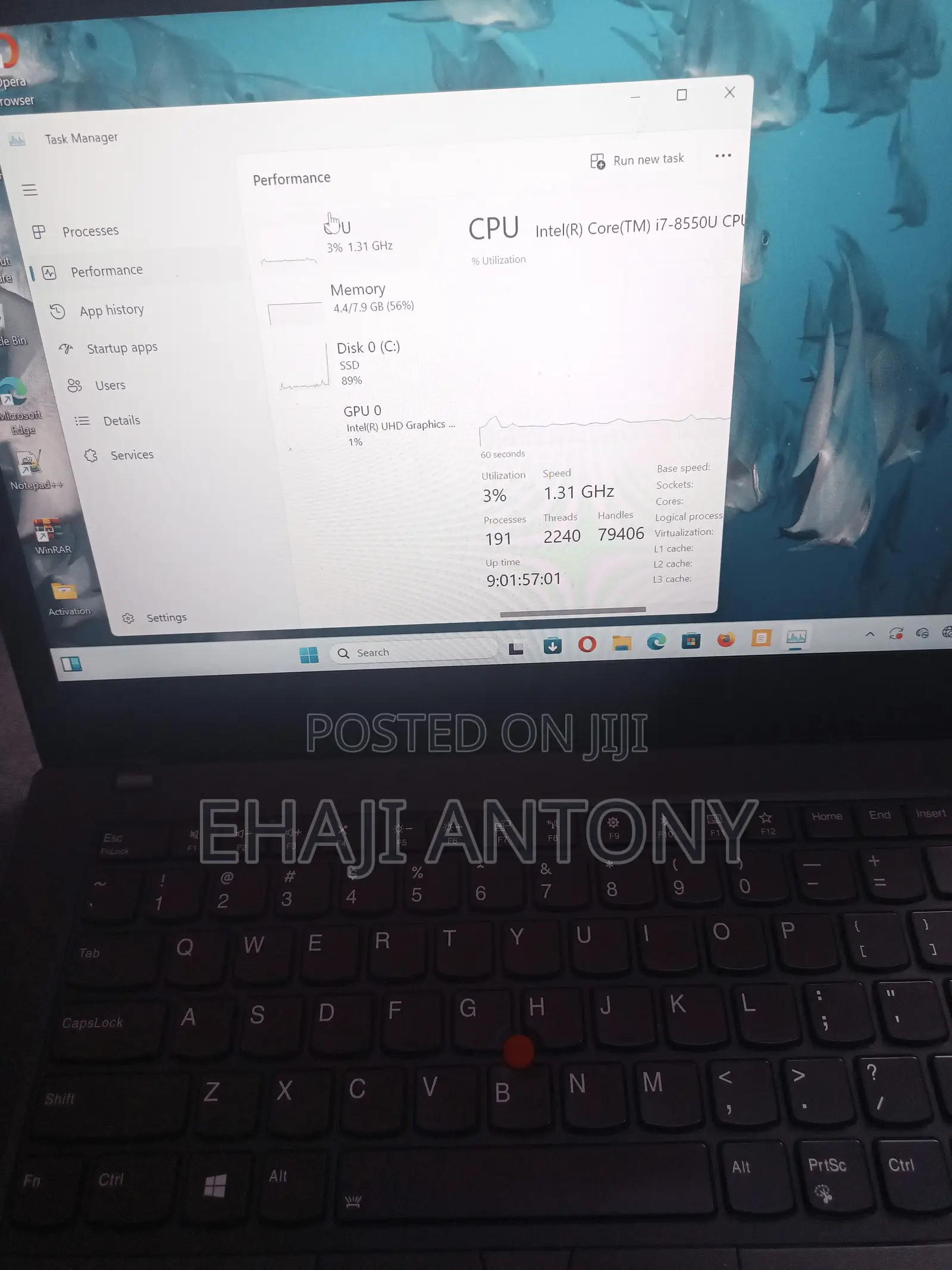Laptop Lenovo ThinkPad T480 8GB Intel Core i7 SSD 256GB