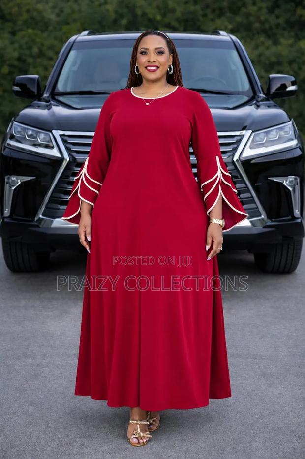 Elegant Maxi Dress With Statement Bell Sleeves