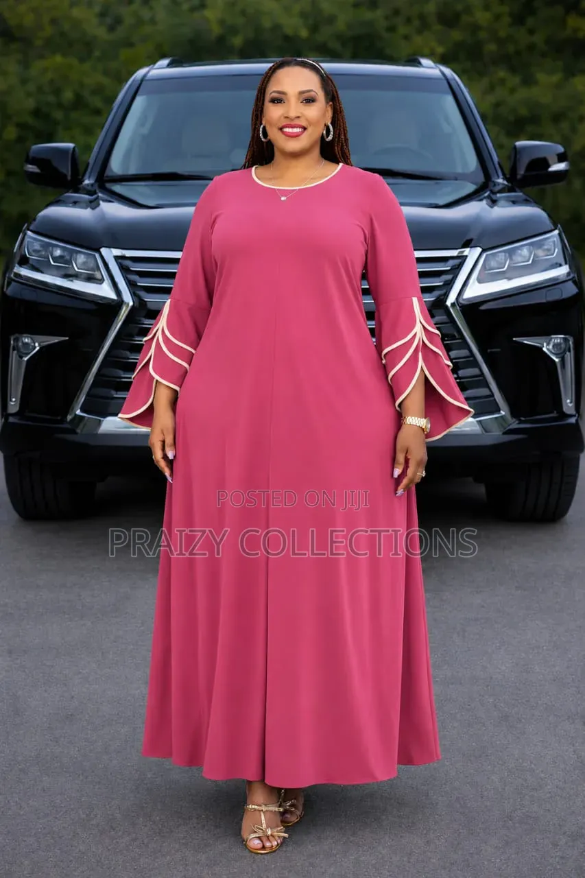 Elegant Maxi Dress With Statement Bell Sleeves