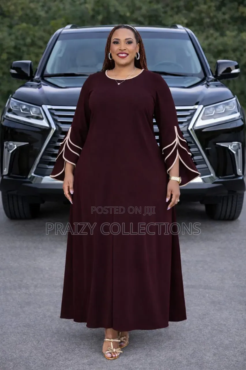 Elegant Maxi Dress With Statement Bell Sleeves