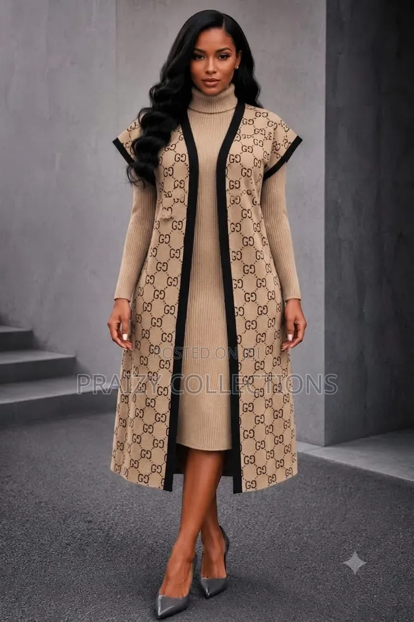 Free Size Knit 2-Piece Sweater Dress