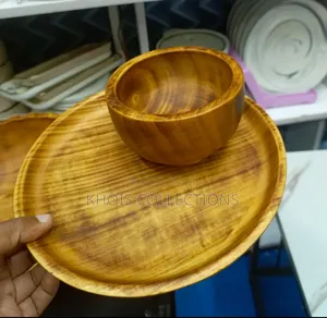 Modern Wooden Plate Plus Bowl