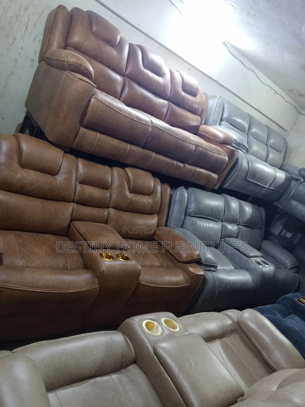Five Seater Semi Sofa
