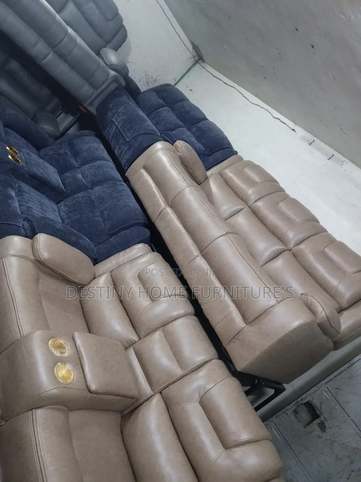 Five Seater Semi Sofa