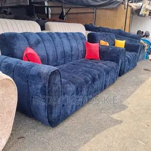 5-Seater 3+2 Navy Blue Sofa Set