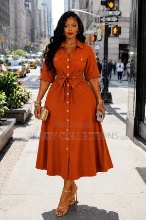Buttoned Down High Quality Dress 
Heavy and Quality Fabric
