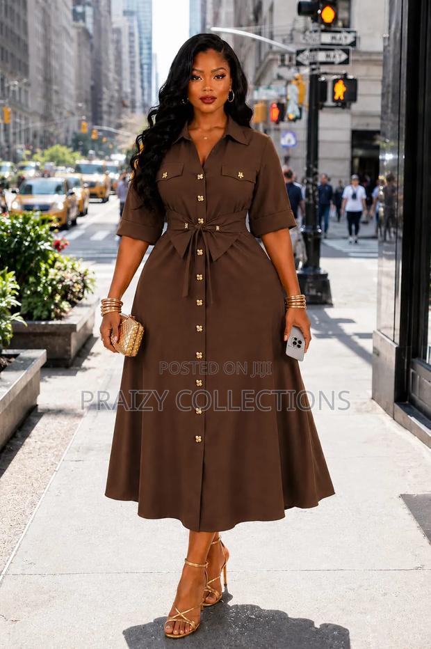 Buttoned Down High Quality Dress 
Heavy and Quality Fabric - thumbnail 4