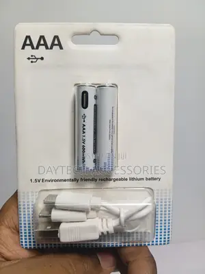 Aaa Rechargeable Usb-C Batteries Pack of 2 1.5v 600mwh