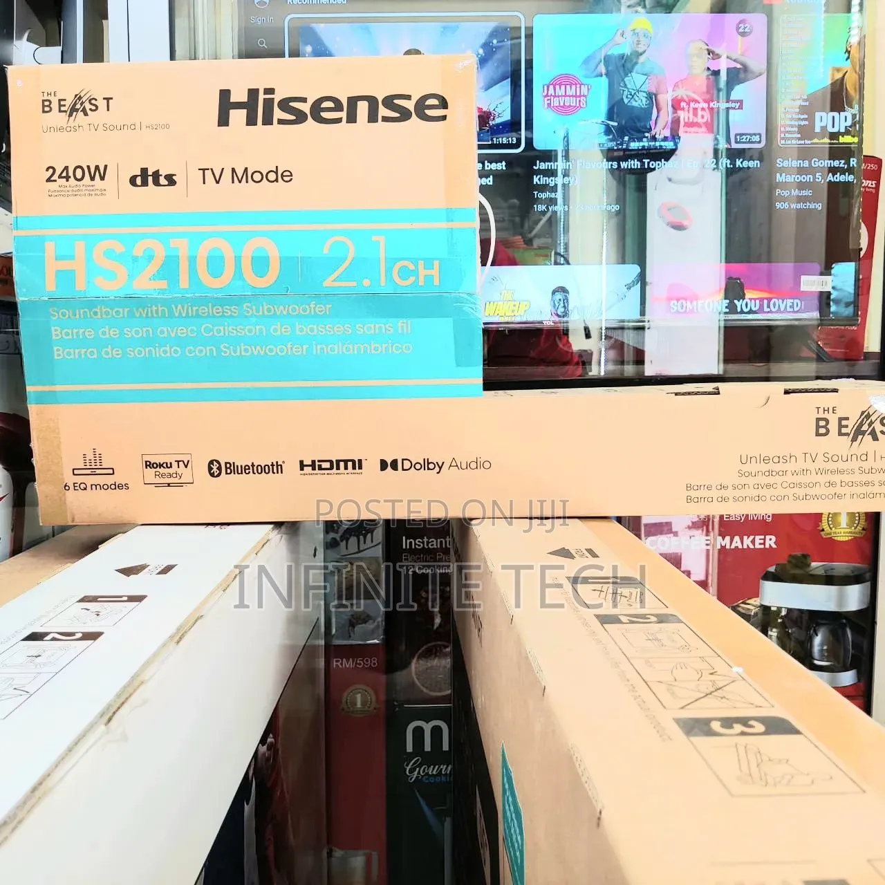 Hisense 2.1ch Wireless Soundbar Hs2100 With 240watts
