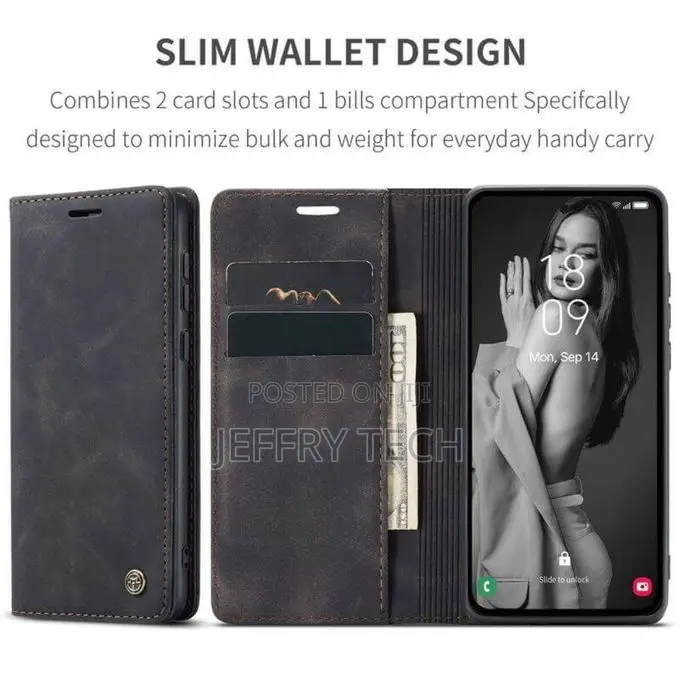 Tecno Camon 20 Phone Case, Wallet-Style Black Retro Leather Flip Cover