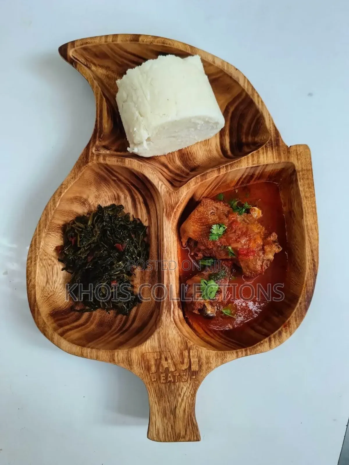 Partitioned Wooden Handcrafted Plate