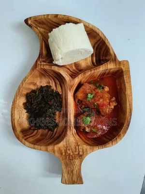 Partitioned Wooden Handcrafted Plate