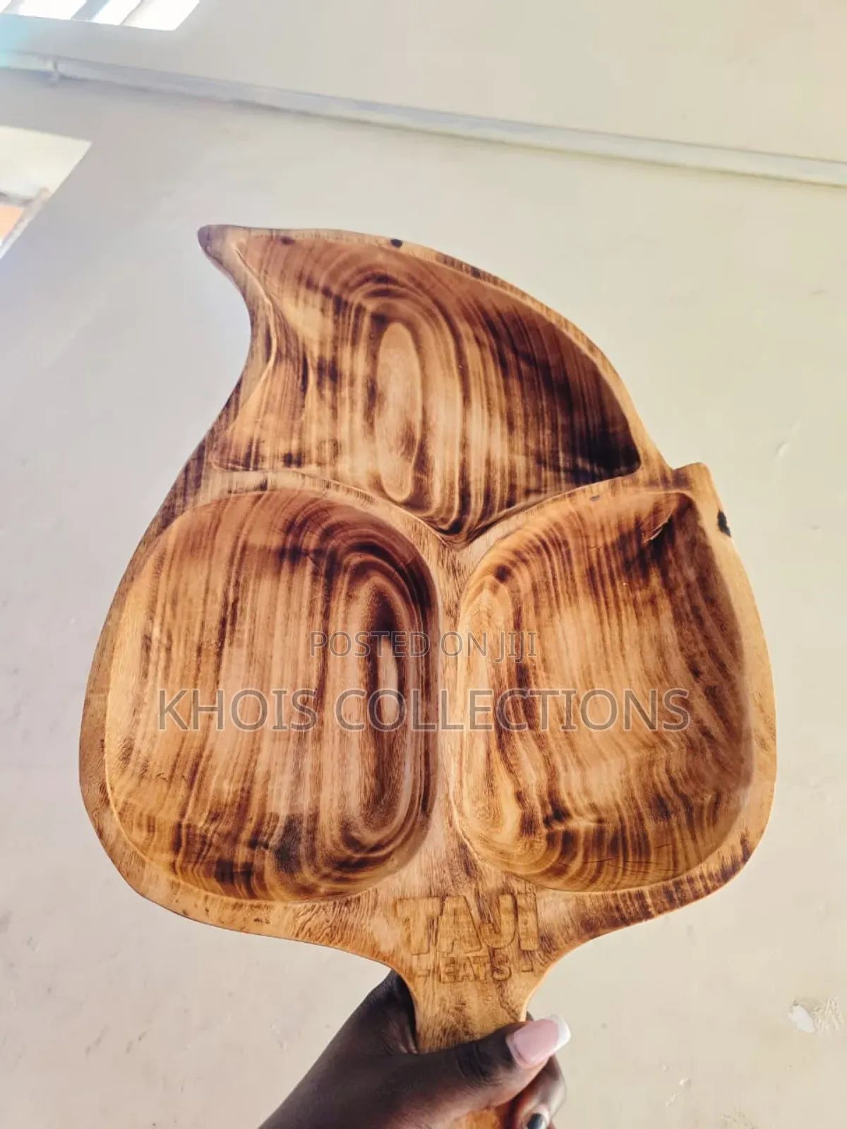 Partitioned Wooden Handcrafted Plate