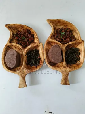 Partitioned Wooden Handcrafted Plate