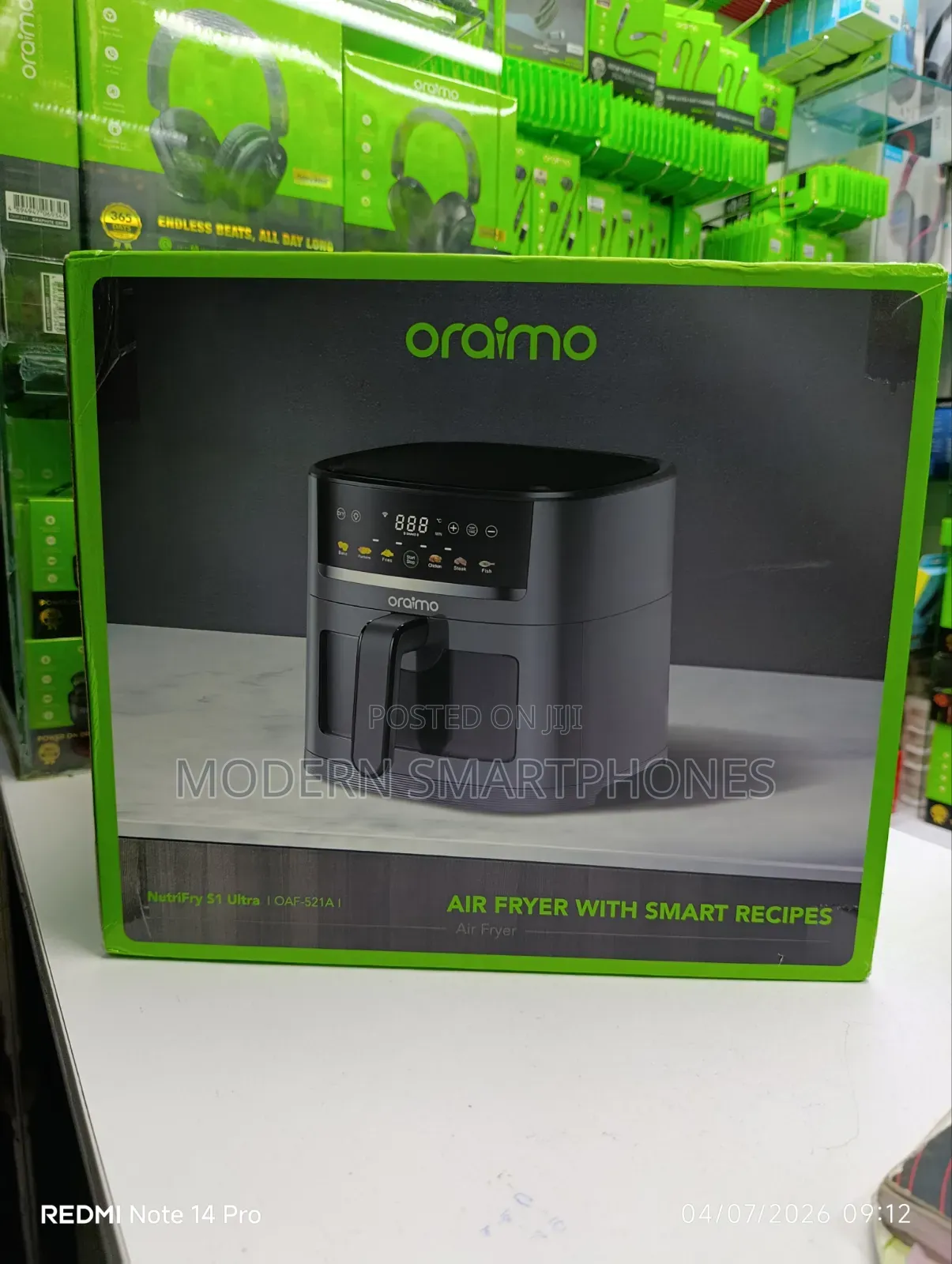 Oraimo Nutrifry S1 Ultra 6l App Control Full Touchscreen Air Fryer
