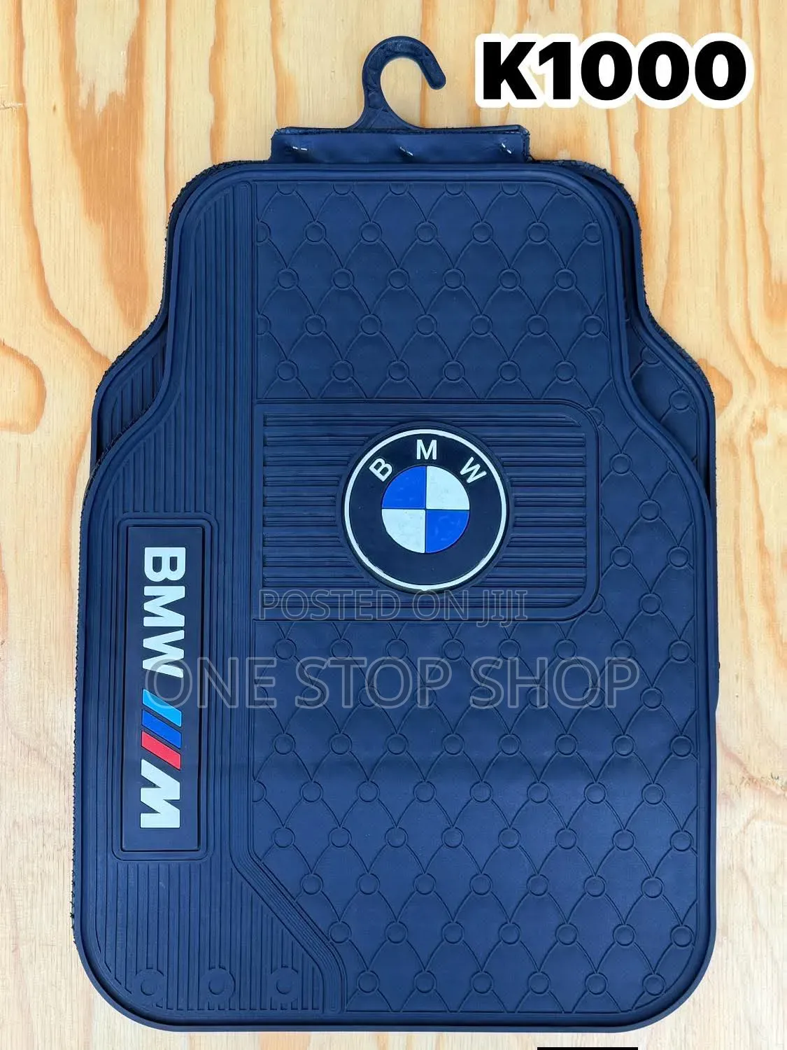 BMW Rubber Floor Mats With Prominent Logo 5pc Set