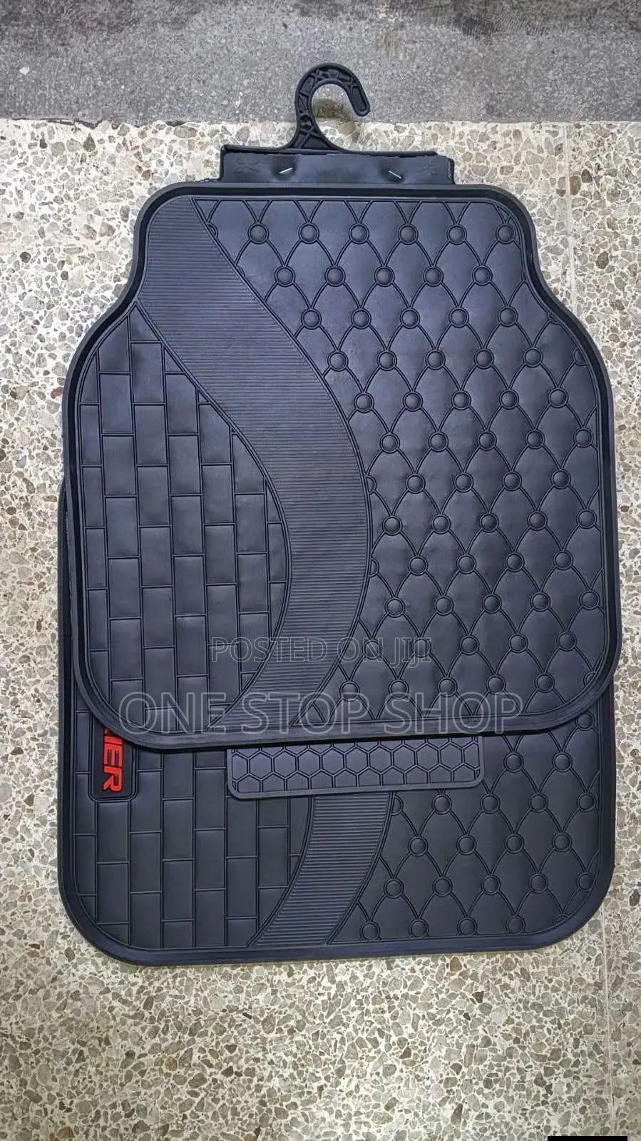 BMW Rubber Floor Mats With Prominent Logo 5pc Set