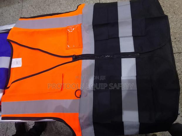 Orangeblack Reflector Vest With Povkets - thumbnail 2