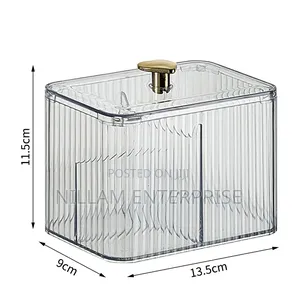 *3-compartment Clear Acrylic Earbud/Multipurpose Organizer*