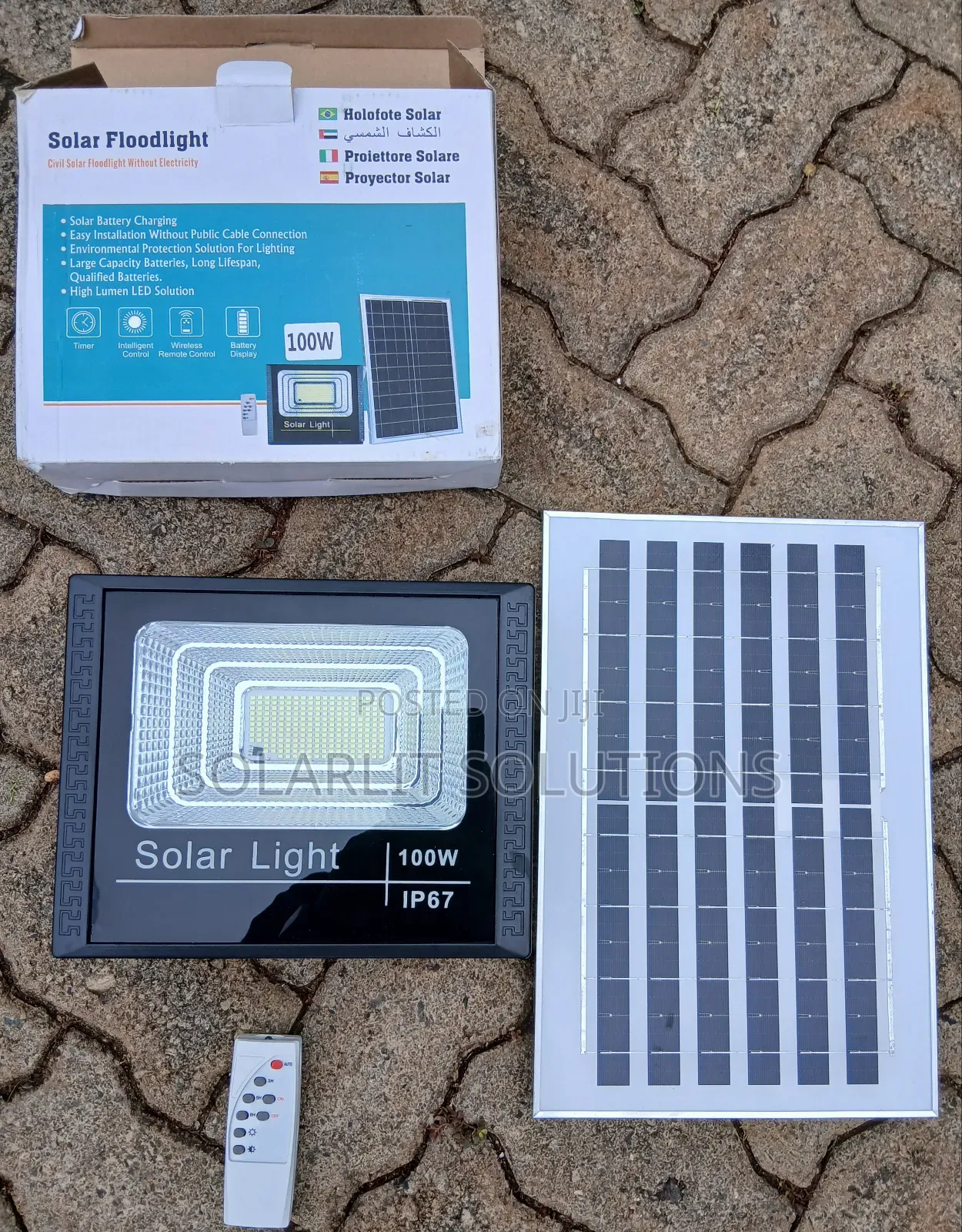 100w, 200w, 400w Solar Flood Lights